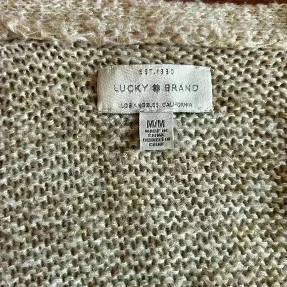 Lucky Brand Aztec Open Front Cardigan Sweater Long Sleeve Size Medium - Picture 8 of 8
